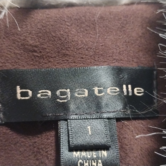 Woman's bagatelle faux fur suede coat size 1 - Picture 5 of 9